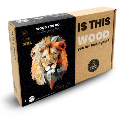 Puzzle WOOD YOU DO Silny Lew (465 elementów)