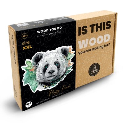 Puzzle Drewniane Puszysta Panda Xxl 550 Elementów