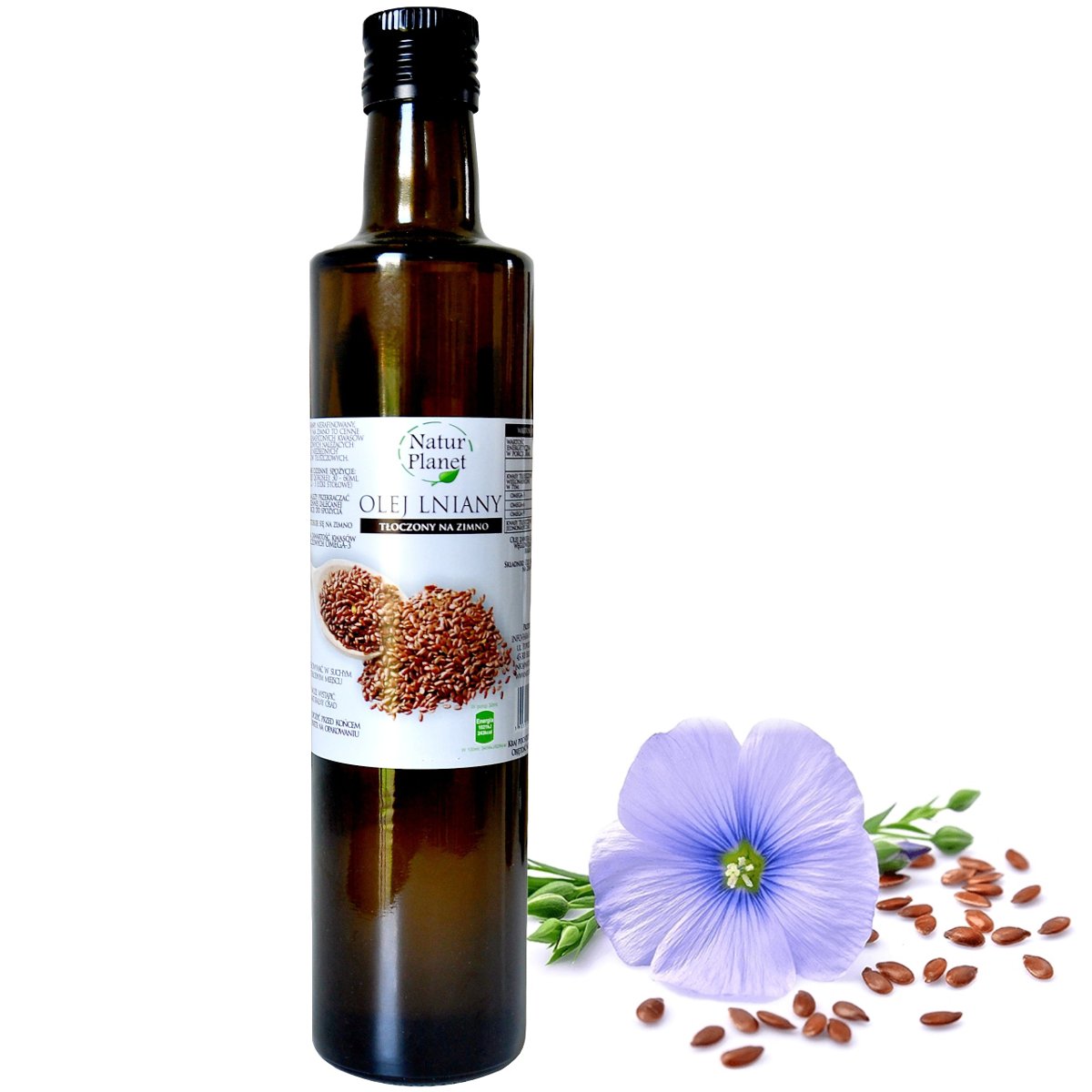 Natur Planet Olej Lniany Nierafinowany 500 ml