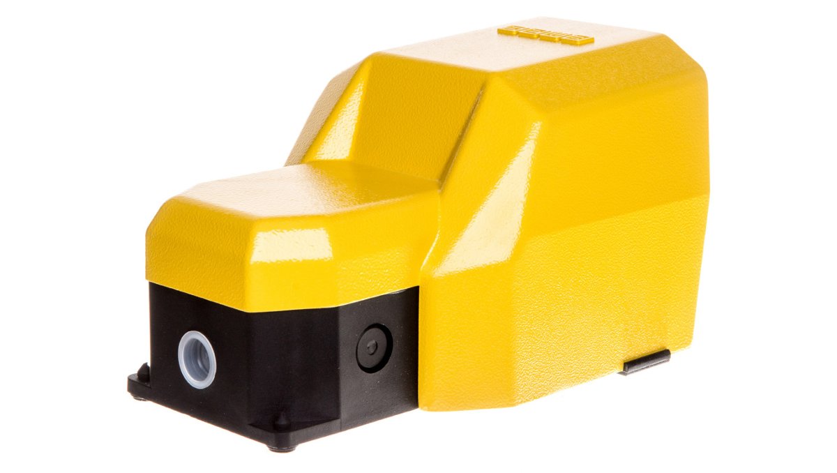 emas elektroteknik Wyłącznik nożny pojedynczy z osłoną żółty metal 1Z 1R   2Z 2R 2 kroki T0-PDKS11UX20 T0-PDKS11UX20