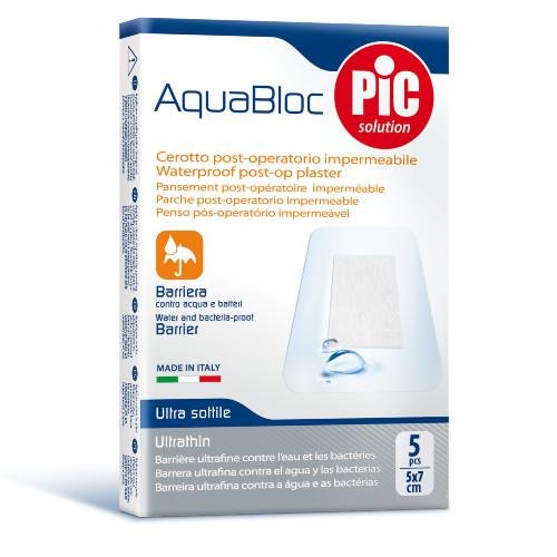 PiC Aquabloc, plaster pooperacyjny, 5 x 7 cm, 5 szt.