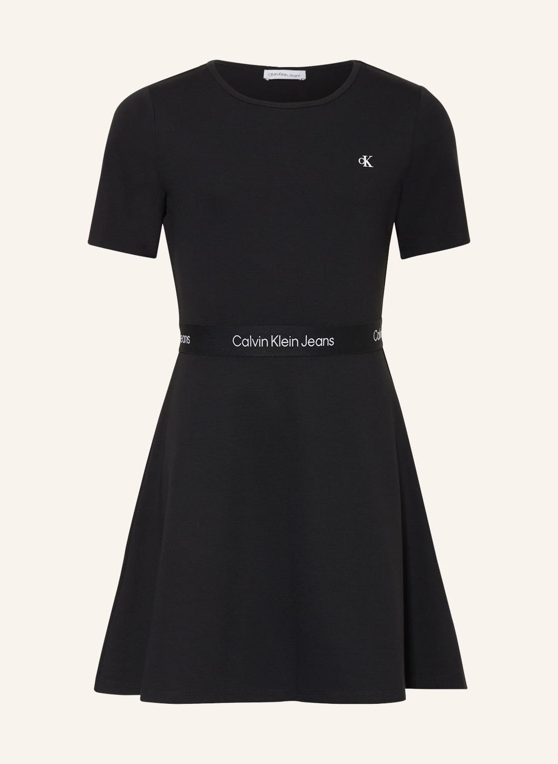 Calvin Klein Sukienka Z Dżerseju schwarz