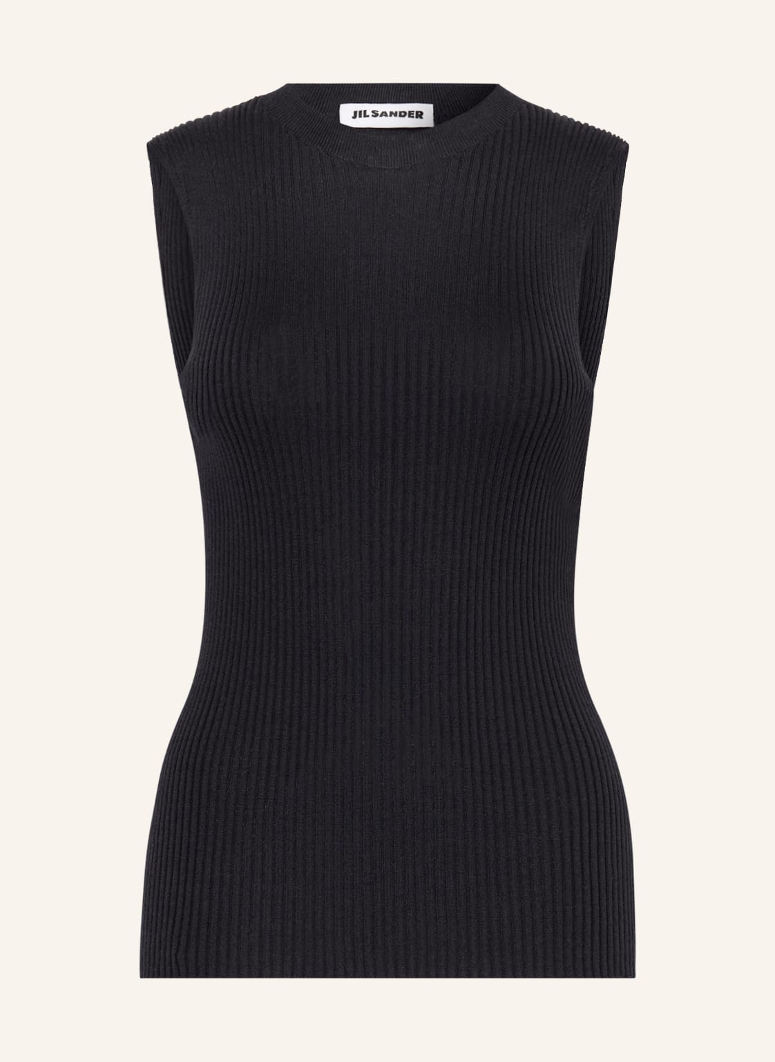 Jil Sander Top Z Dzianiny Z Dodatkiem Jedwabiu blau