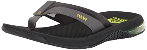 Reef Męskie klapki Anchor, Szary/Limonkowy, 10