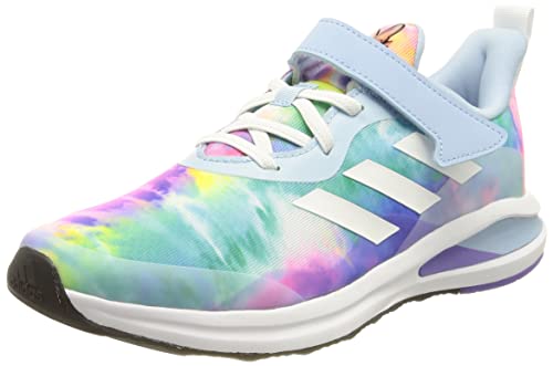 adidas Fortarun Daisy El K, trampki dziecięce, Jasne Niebo Ftwr Biały Fioletowy Rush, 38.5 EU