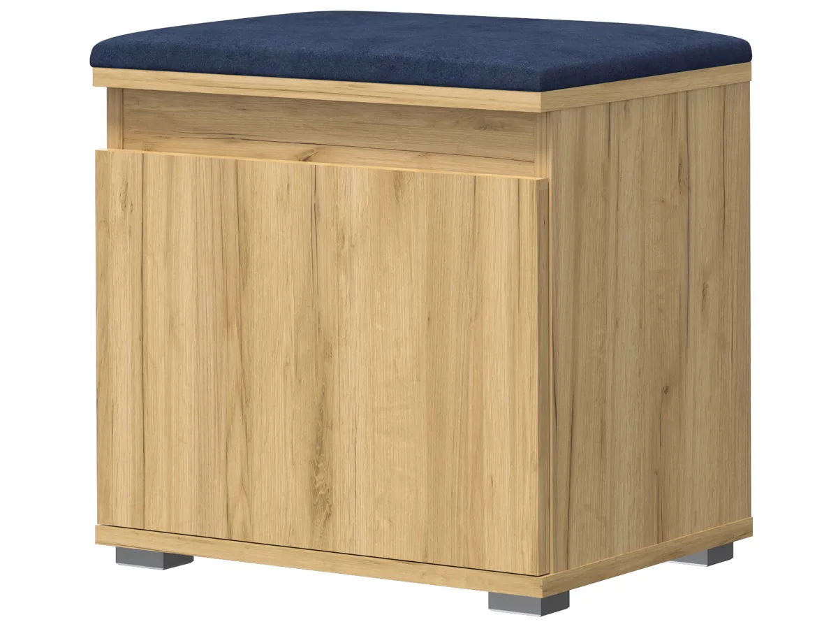 Minimalistyczna szafka na buty dąb craft + granat B6-R45