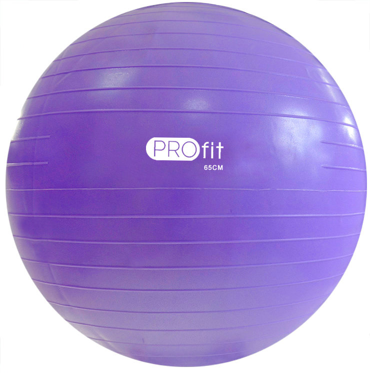 ProFit Piłka gimnastyczna 65 cm fioletowa z pompką DK 2102 P5109-0