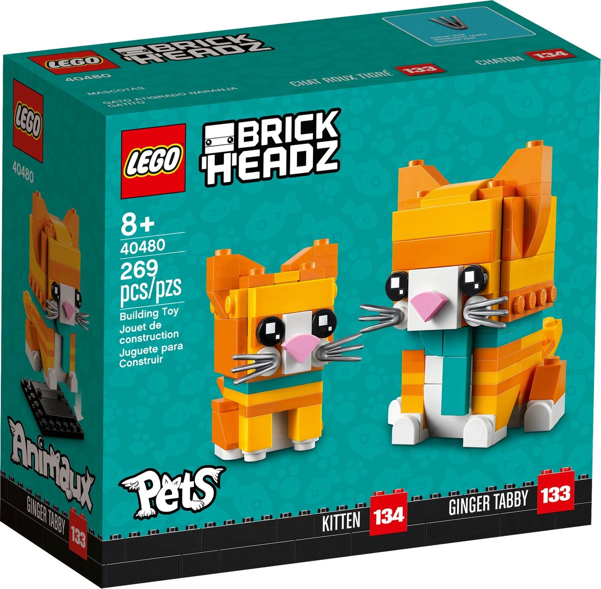 LEGO BrickHeadz Pręgowany Rudy Kot 40480