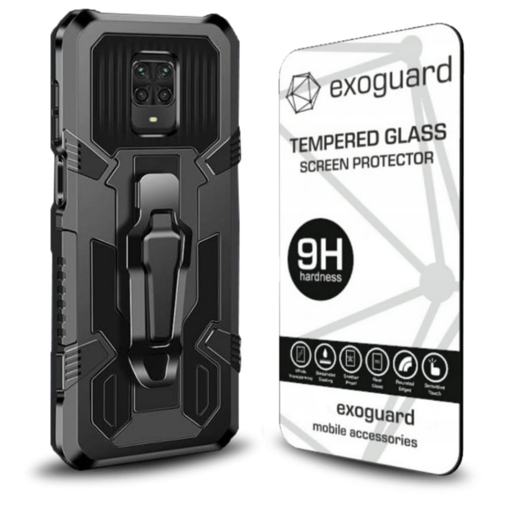 Exoguard Predator + Szkło - Redmi Note 9 Pro / Note 9S – Pancerne Case Obudowa Futerał