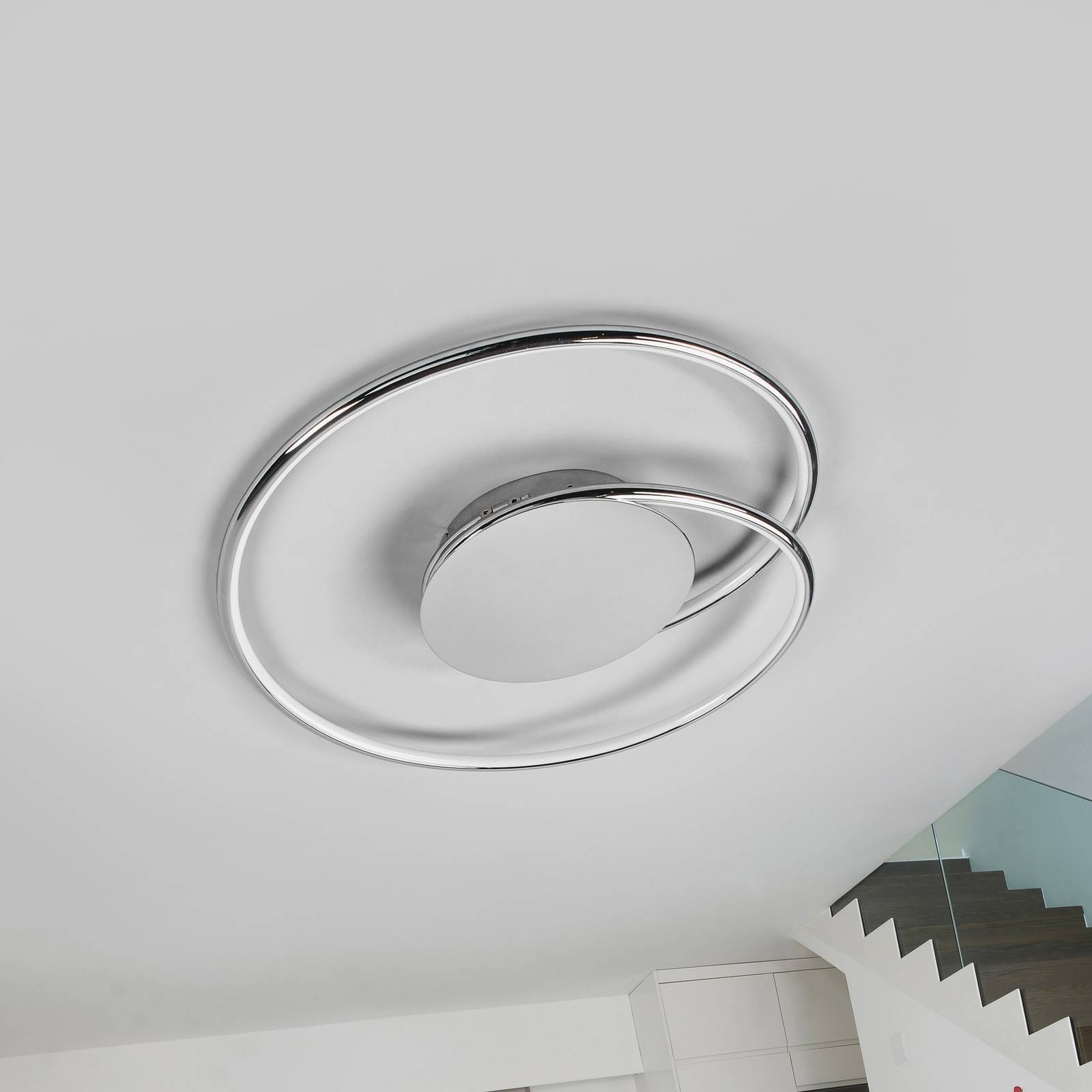 Lindby lampa sufitowa LED Joline chrom 46 cm 2 szt