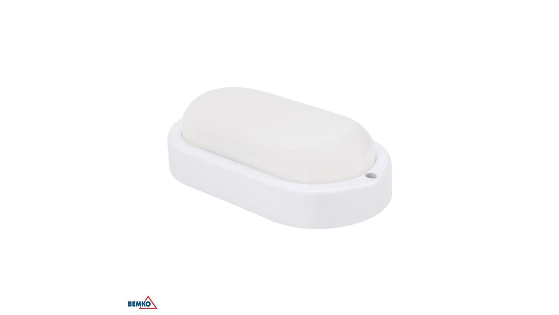 OPRAWA LED KANLO OWALNA 8W 4000K 760LM IP54 BIAŁA CZ. MIKR. C45-KAN2-08-WHO-4K-MS