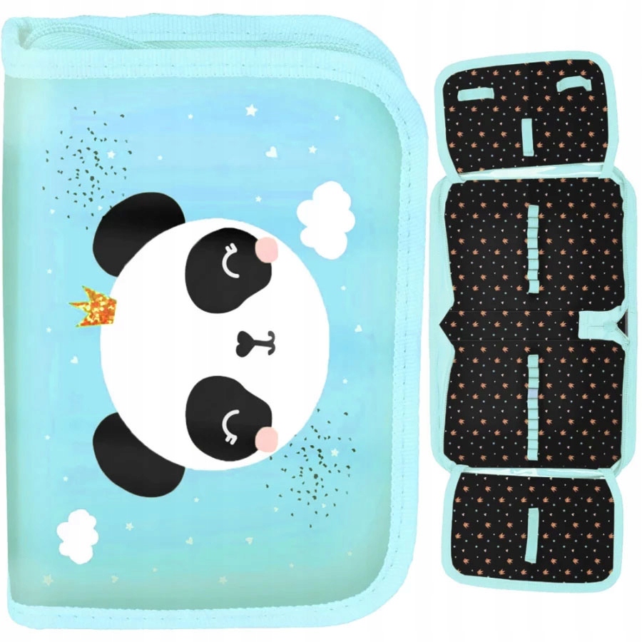 Piórnik dwuklapkowy Panda klasy 1-6 PASO