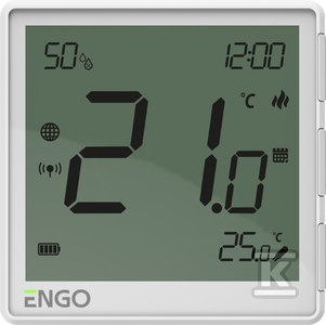 Internetowy natynkowy regulator temperatury ZigBee EONEBATW, akumulatorowy, biały