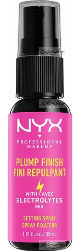 NYX Professional Makeup - Plump Finish - Setting Spray - Spray utrwalający makijaż z elektrolitami - 30 ml