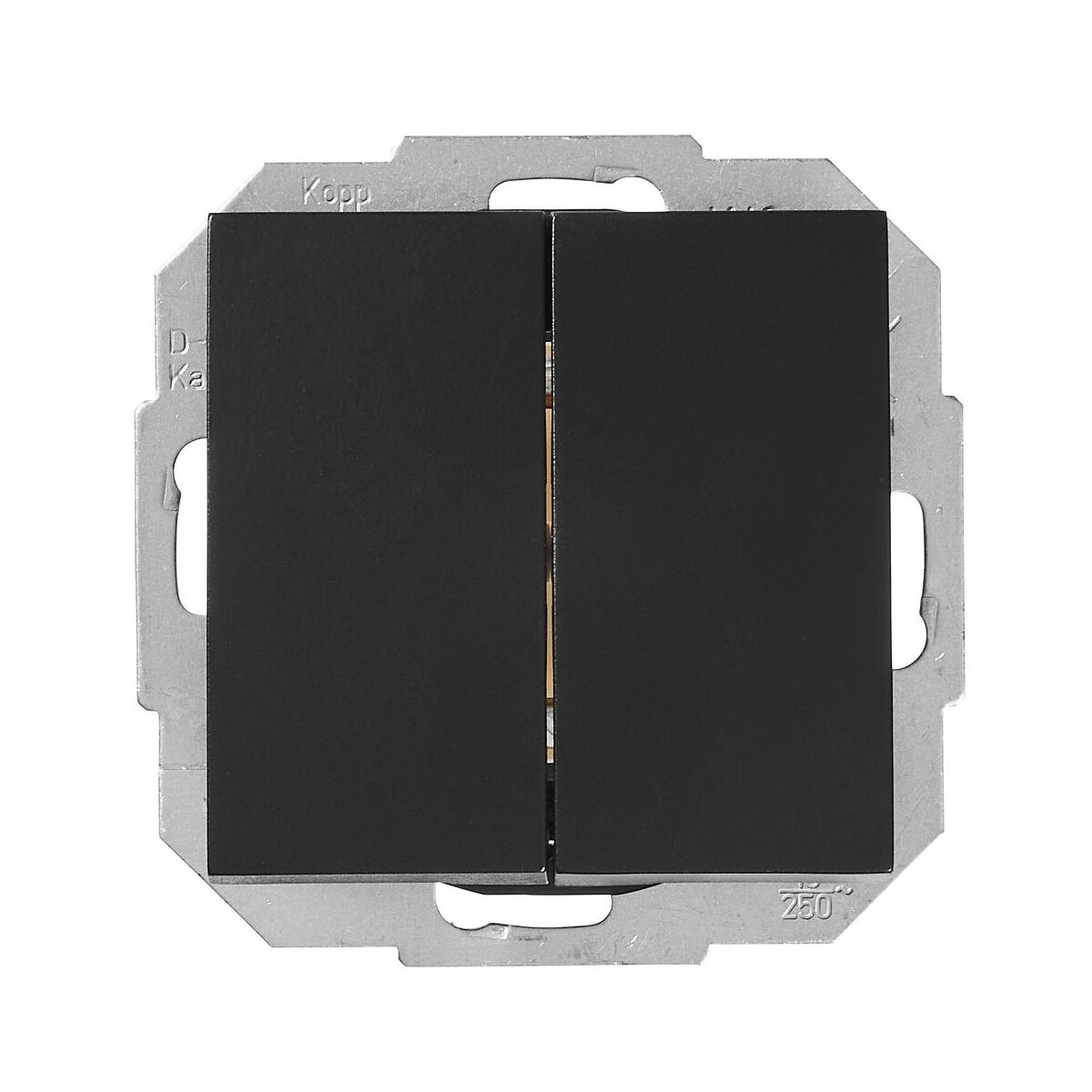 Włącznik podwójny schodowy Flavia Czarny ELEKTRO-PLAST