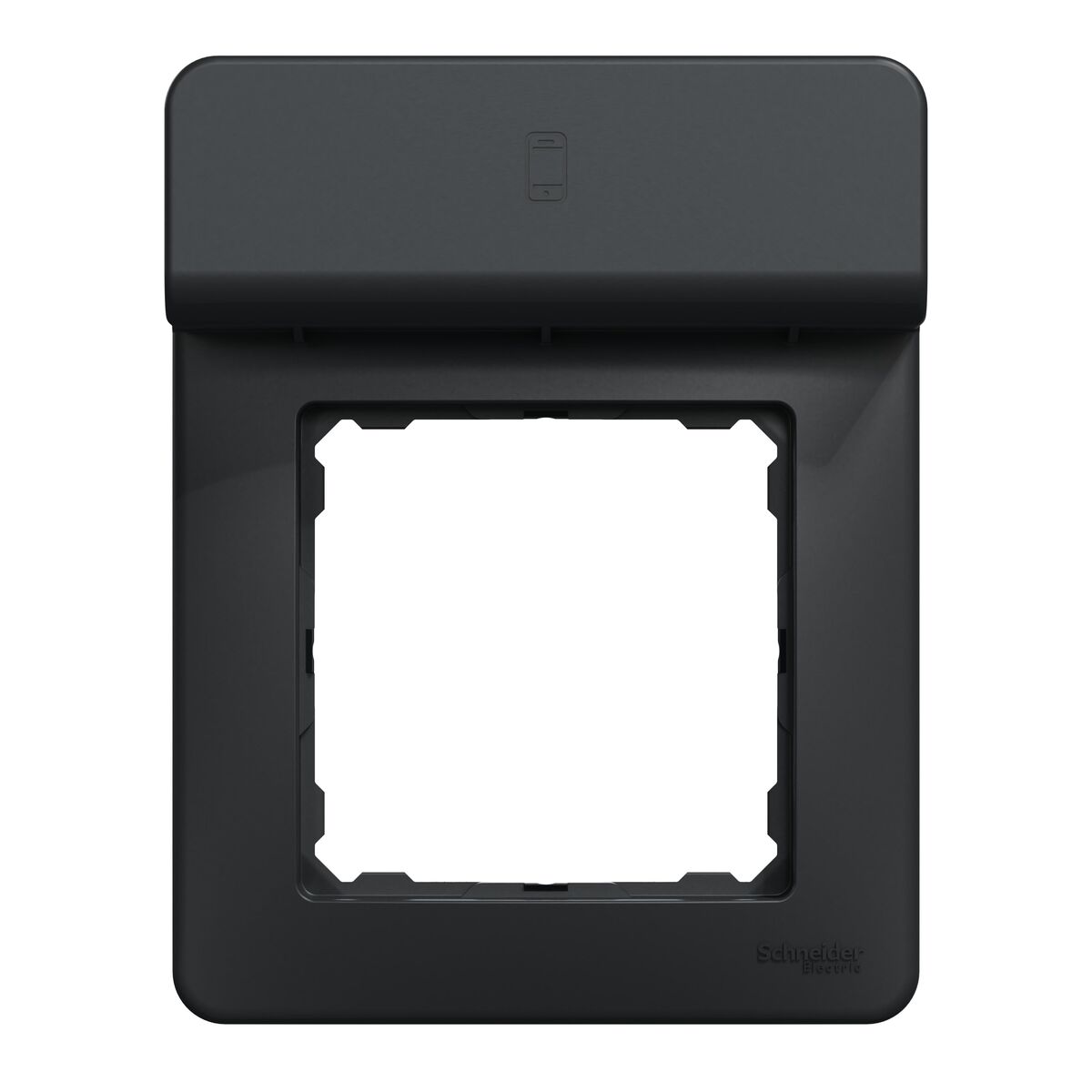 Ramka pojedyńcza z półką na telefon Czarny SEDNA DESIGN SCHNEIDER ELECTRIC