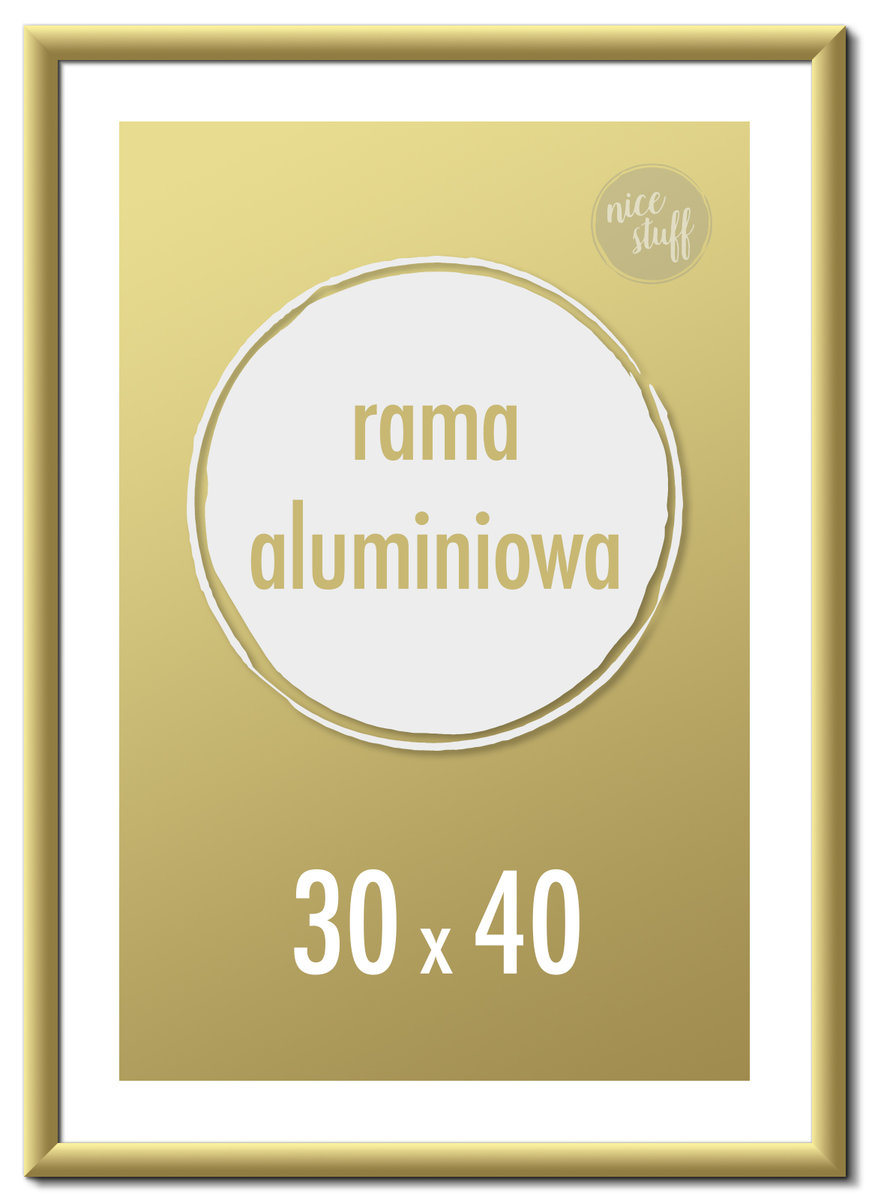 Ramka na zdjęcia 30x40 cm Ramki aluminiowe 40x30 cm złota