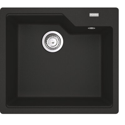 Franke Urban UBG 610-50 GSC Zlewozmywak granitowy jednokomorowy 56x50 cm czarny mat 114.0687.261