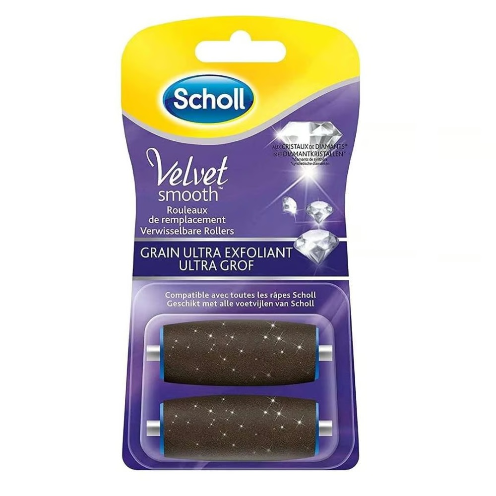 Scholl Velvet Smooth Express Pedi Crystal Diamonds Ultra Exfoliating Grain wkłady do elektrycznego pilnika 2szt.