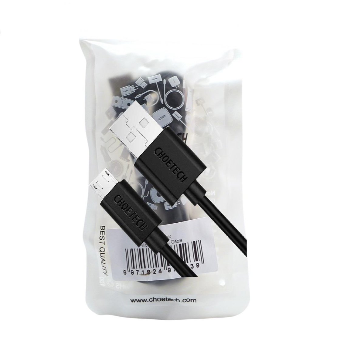 Choetech Black Kabel Usb A-micro Usb 1.2M Quick Qc