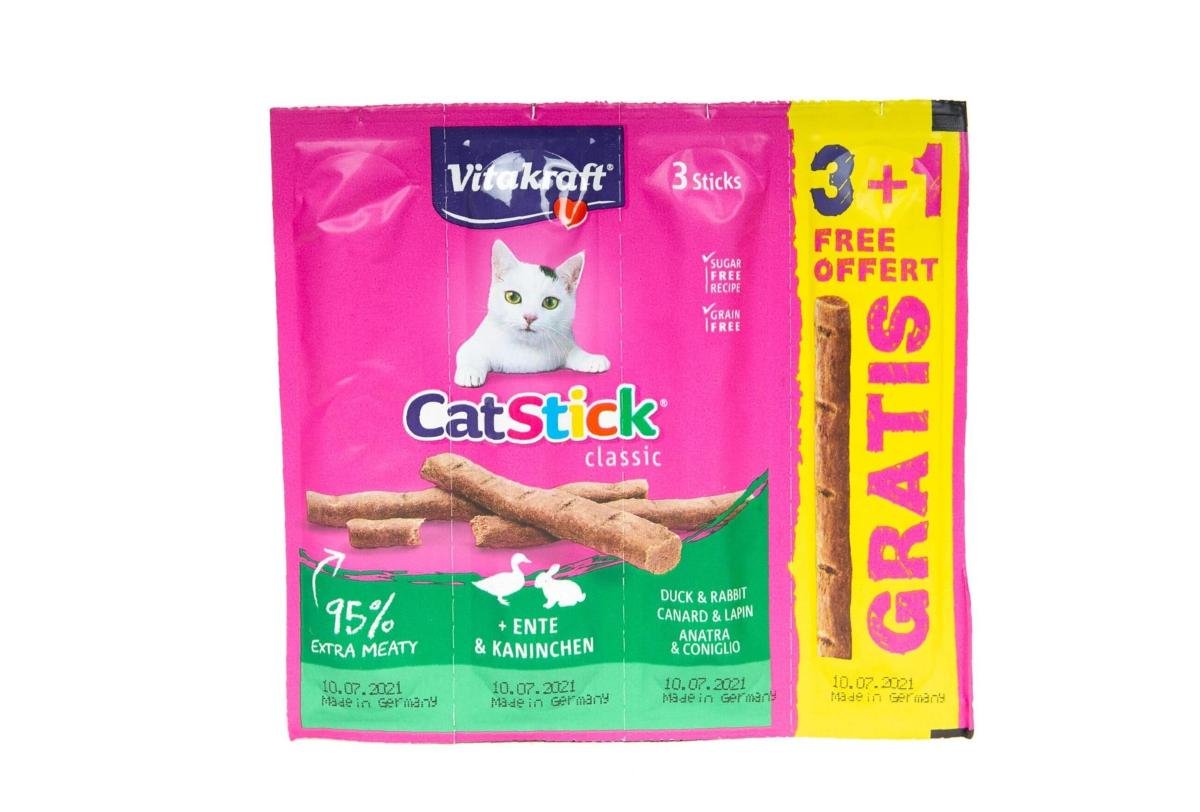 Vitakraft Cat Stick Mini królik + kaczka 4szt 3+1 gratis) DLA ZAMÓWIEŃ + 99zł GRATIS!