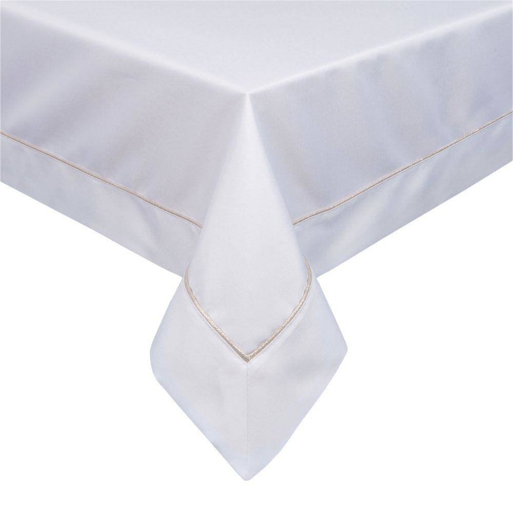 Eurofirany B.B. CHOCZYŃSCY SPÓŁKA JAWNA Obrus 140 x 180 Madele Ozdobny Biały + Złoty 1218392