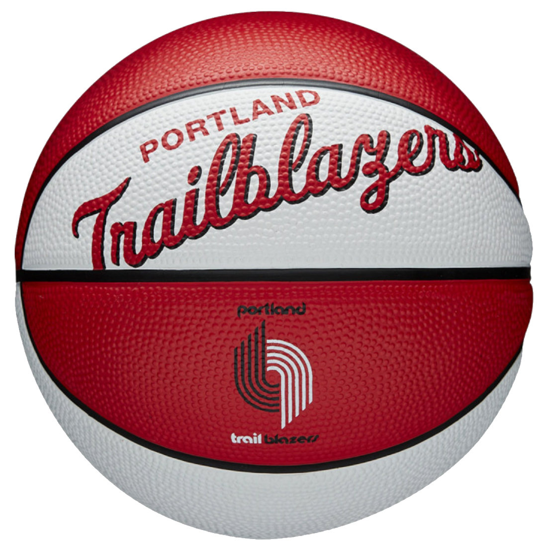 Wilson Team Retro Portland Trail Blazers Mini Ball WTB3200XBPOR unisex piłka do koszykówki biała