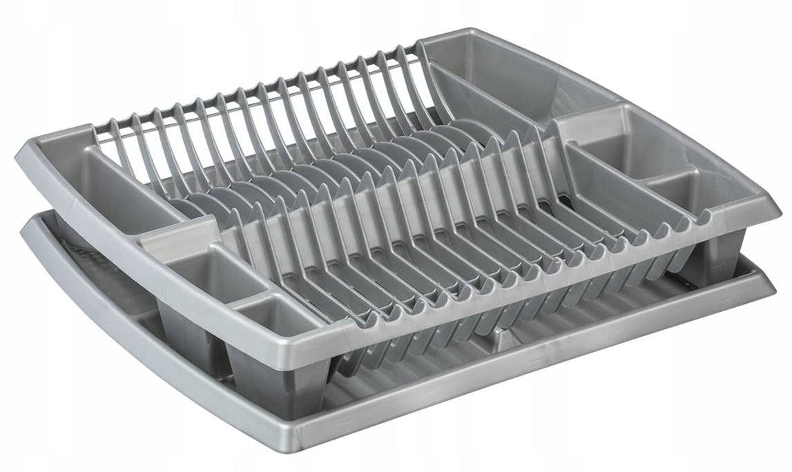 Suszarka do naczyń Plast Team srebrna 44x38x8,3cm