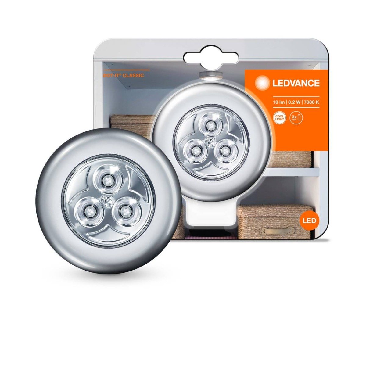 Ledvance DOT-it classic oprawa LED srebrna