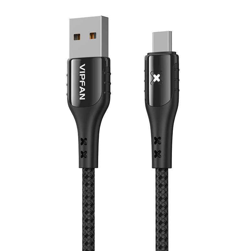 Kabel USB do Micro USB Vipfan Colorful X13, 3A, 1.2m czarny