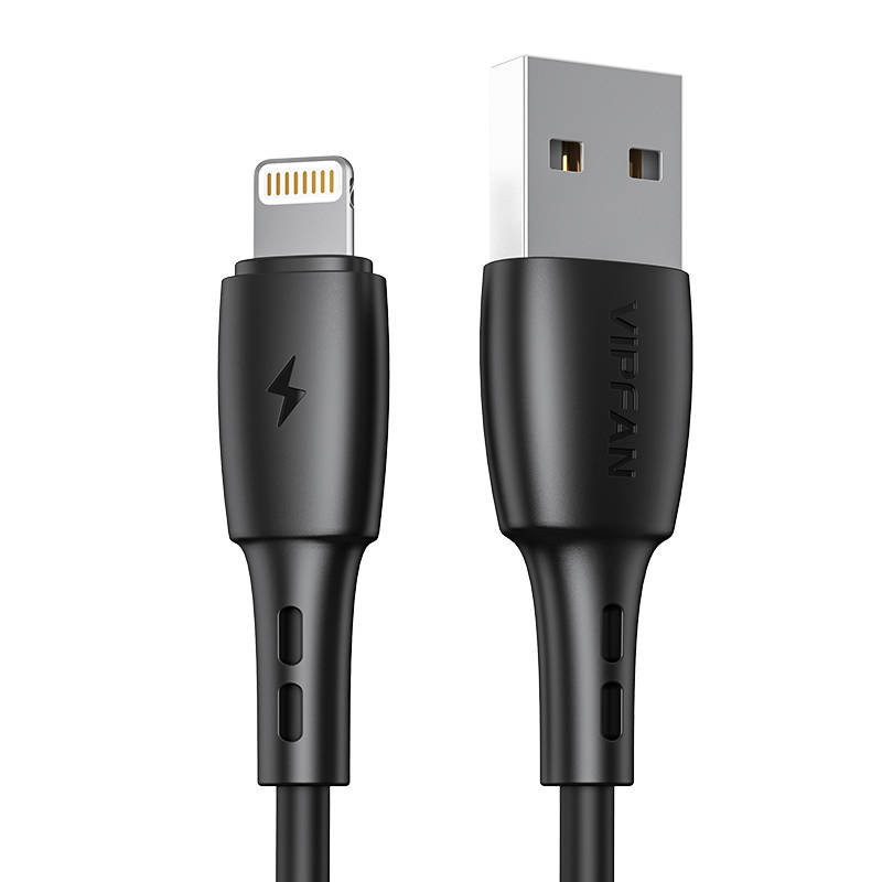 Kabel USB do Lightning Vipfan Racing X05, 3A, 2m czarny