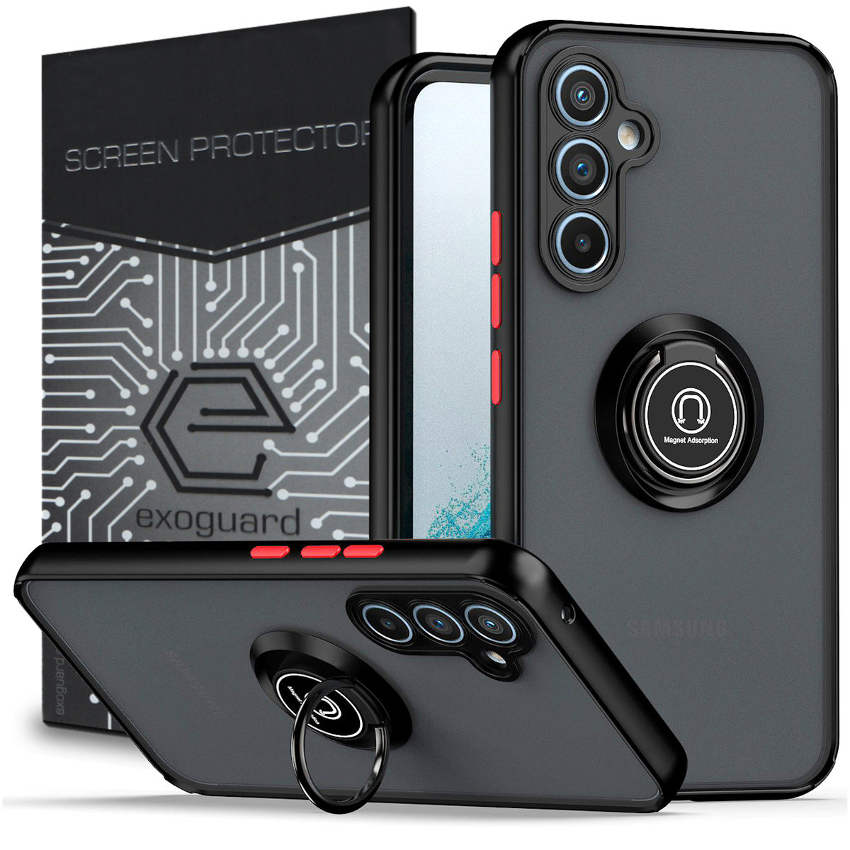 ETUI EXOGUARD O-RING + SZKŁO - SAMSUNG GALAXY A54 5G - PANCERNE CASE OBUDOWA FUTERAŁ RING
