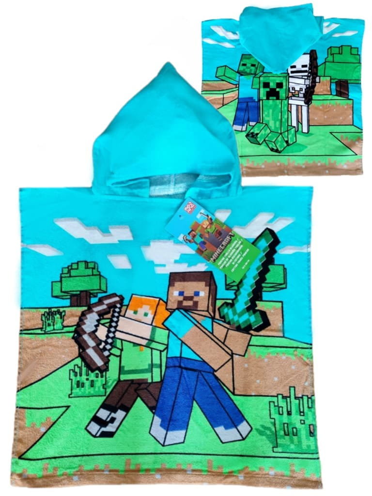 Ponczo poncho ręcznik z kapturem Minecraft