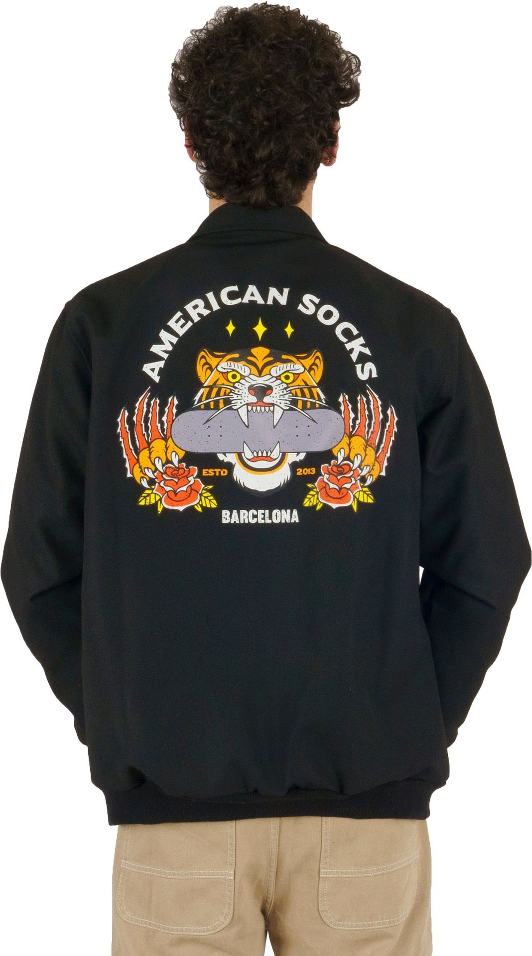 kurtka męska AMERICAN SOCKS WILD TIGER JACKET Black/Design
