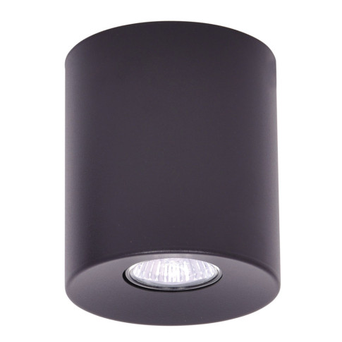 Czarny plafon sufitowy walec spot - A215 M8-C89