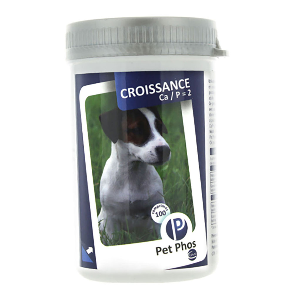 Pet-Phos Growth Ca/P=2 dla psów - 100 tabletek