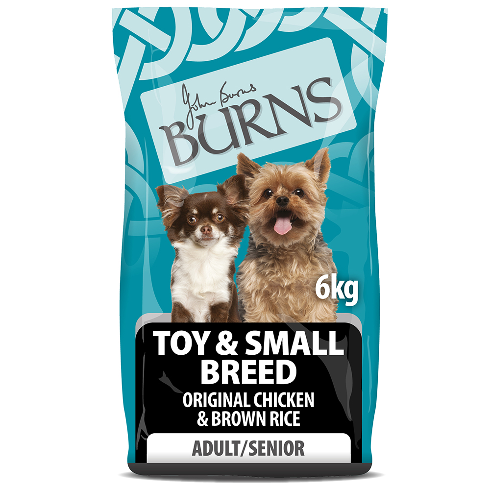 Burns Adult & Senior Original Toy & Small Breed, kurczak i ryż - 6 kg