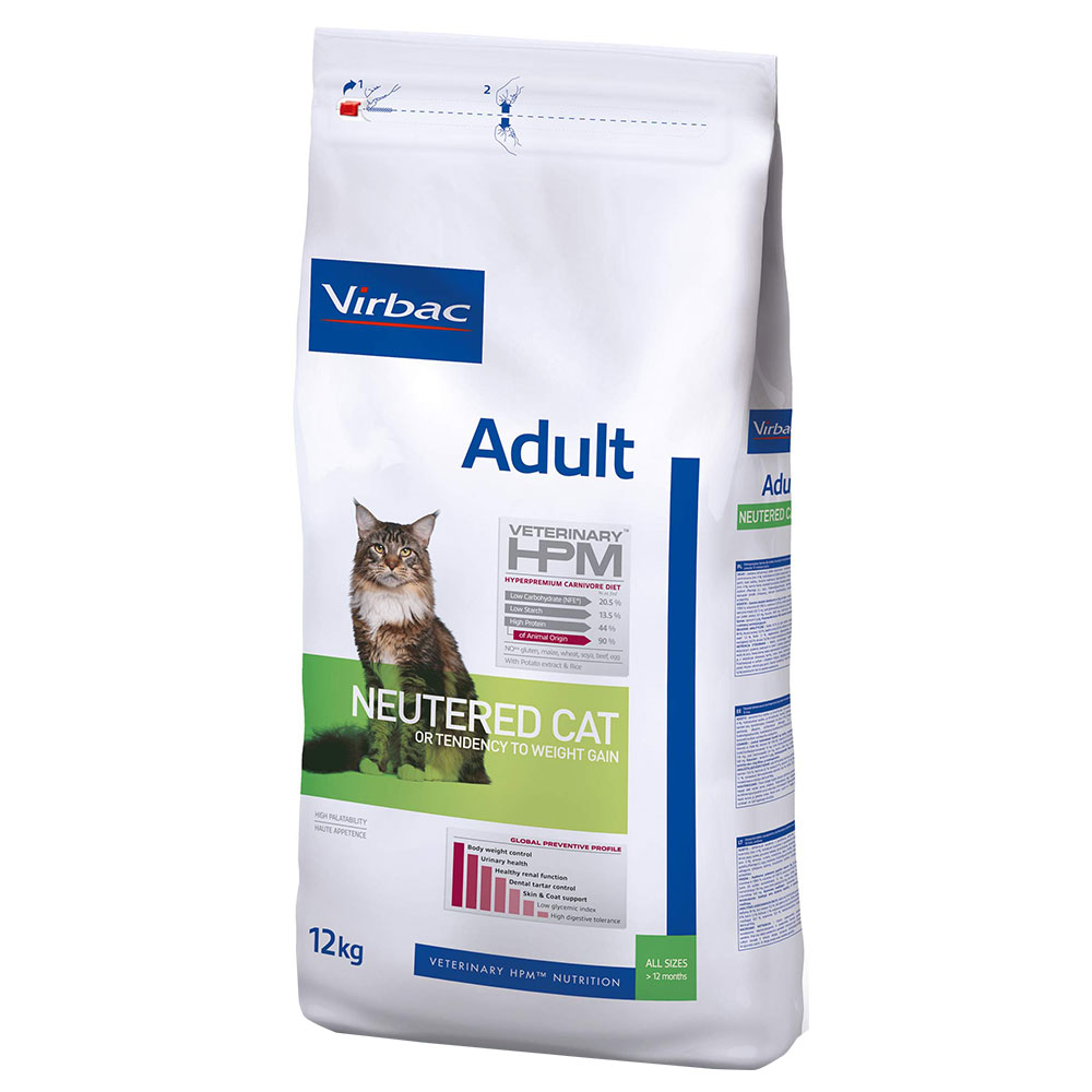 Virbac Veterinary HPM Adult Neutered dla kotów - 12 kg