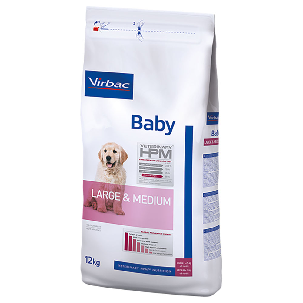 Virbac Veterinary HPM Baby Large & Medium dla szczeniąt - 12 kg