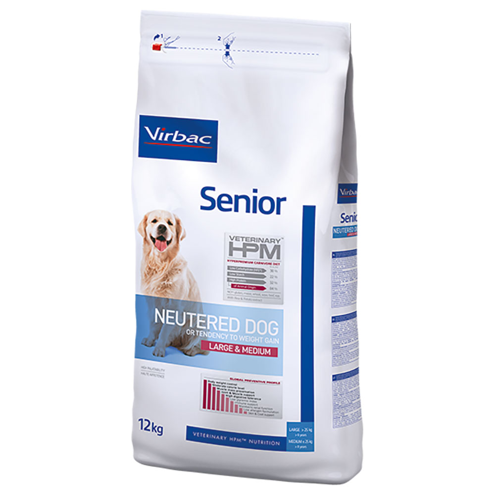 Virbac Veterinary HPM Dog Senior Neutered Large & Medium dla psów - 2 x 12 kg