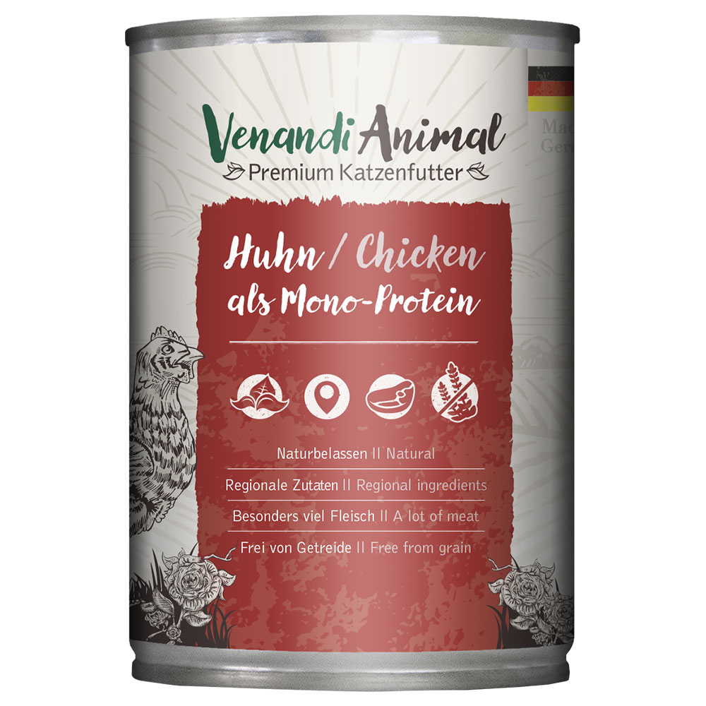 Venandi Animal Monoprotein 24 x 400 g Economy Pack - Kurczak