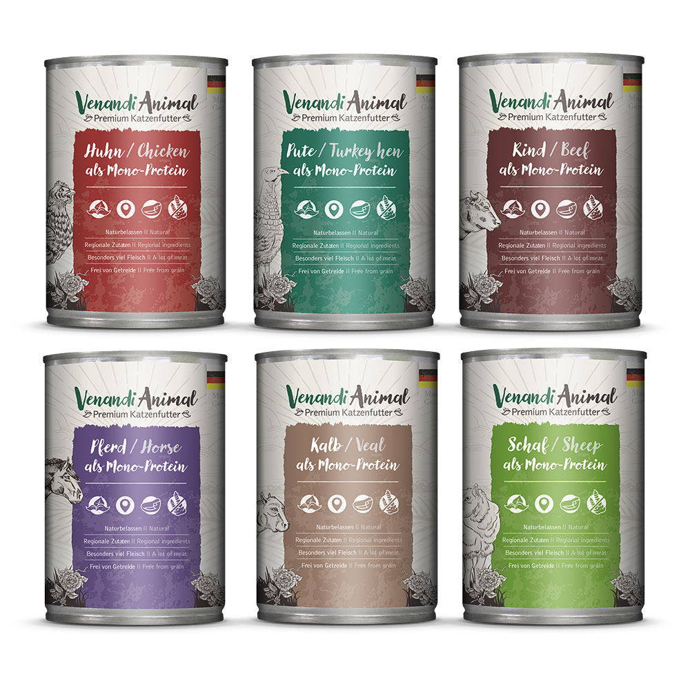 Mixpack Venandi Animal 6 x 400 g - Mix (6 odmian)