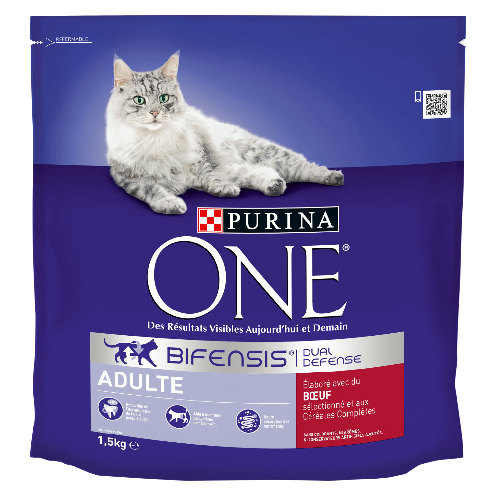 PURINA ONE Adult Wołowina, pełnoziarnista dla kotów - 1,5 kg