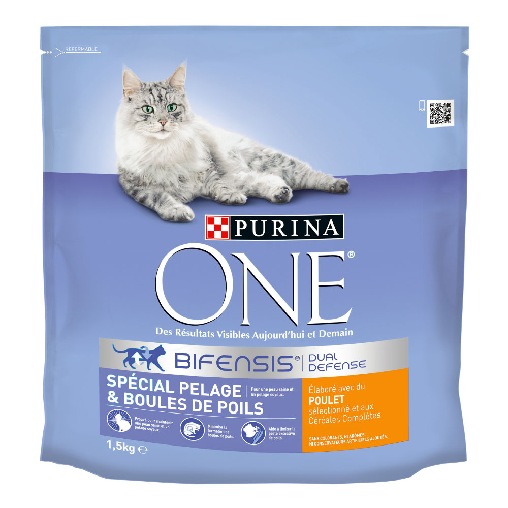 PURINA ONE Coat & Hairballs dla kotów - 1,5 kg