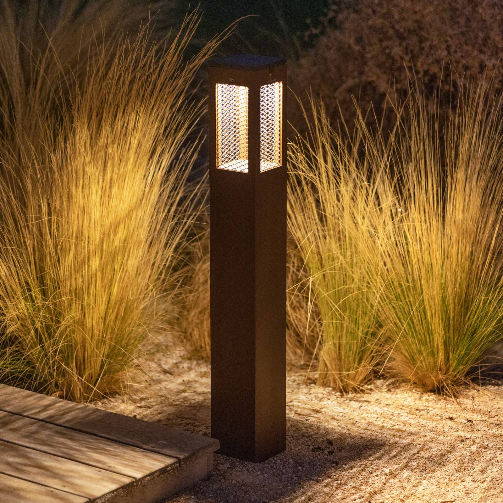 Les Jardins Solarny słupek LED Tradition czujnik corten 90cm