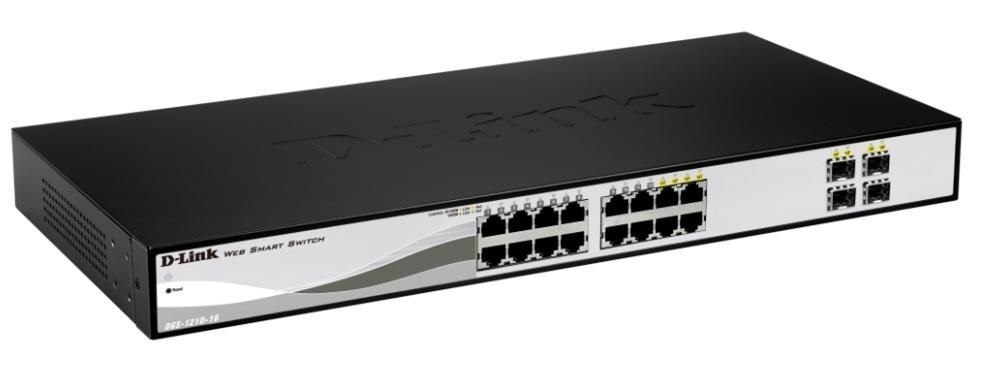 D-LINK 16-Port Layer2 Smart Managed Gigabit Switch dlink green 3.0 16x 10/100/1000Mbit/s TP RJ-45 Port4x TP Combo Port/SFP Slot