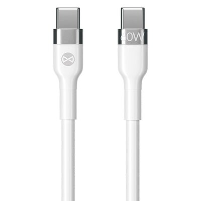 Kabel USB Typ-C - USB Typ-C FOREVER Flexible 60W 1 m Biały