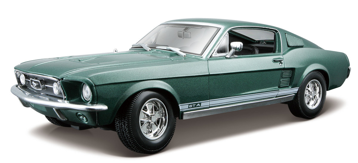 Maisto, model kolekcjonerski Ford Mustang Gta 1967 Zielony 1/18