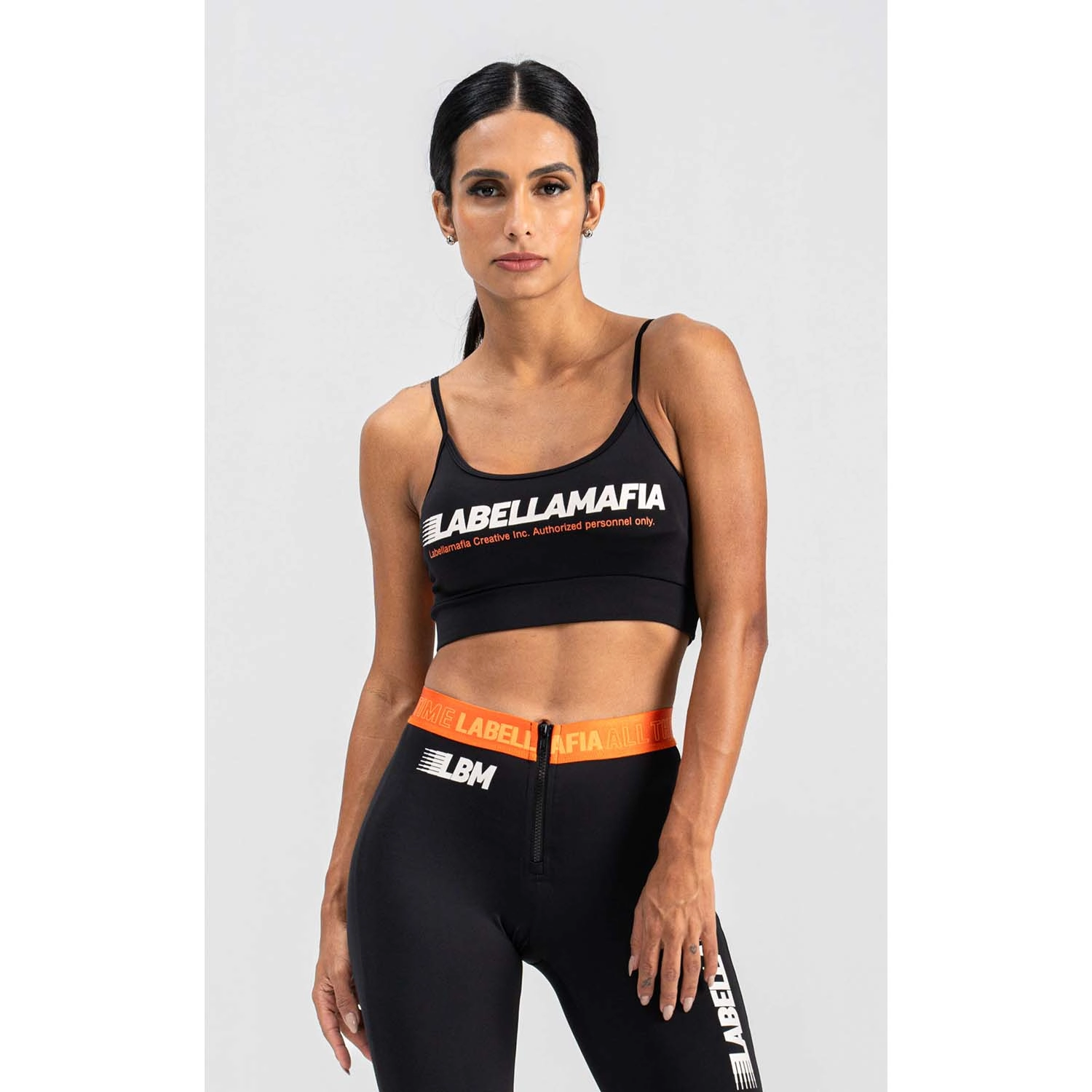 Biustonosz sportowy LABELLAMAFIA SPORTS BRA DANGEROUS BLACK