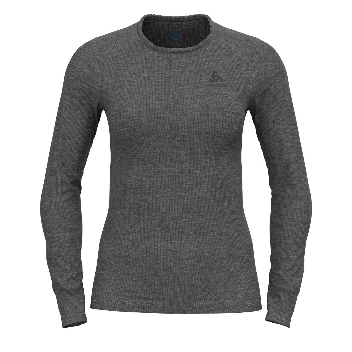 Odlo Active Warm Plus Top Crew Neck L/S Women, szary L 2021 Koszulki bazowe termiczne i narciarskie 159101-10183-L